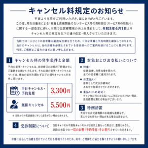 キャンセル規定